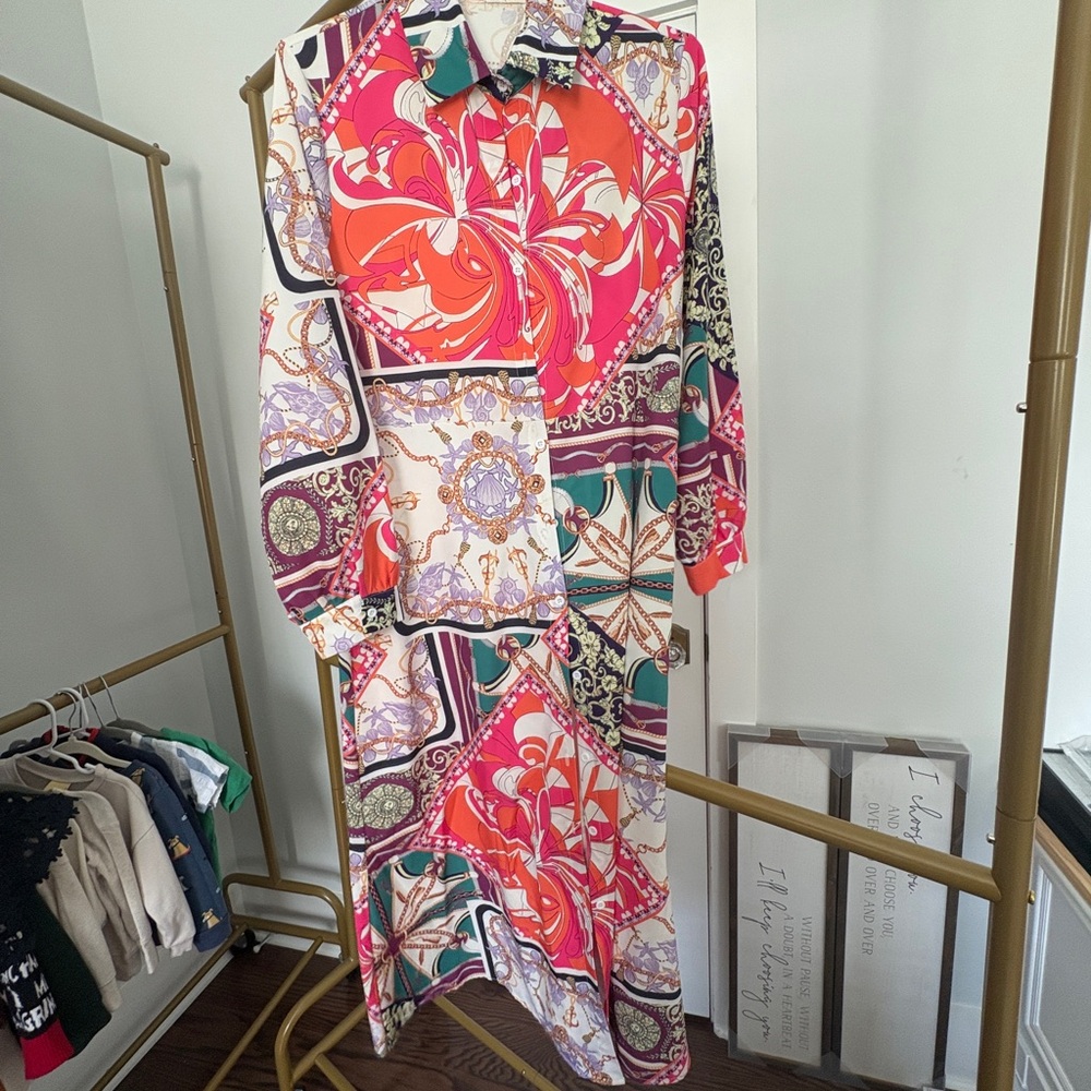 Multicolor Printed Women's Dress